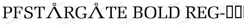 PFStargate Bold Reg字体转换